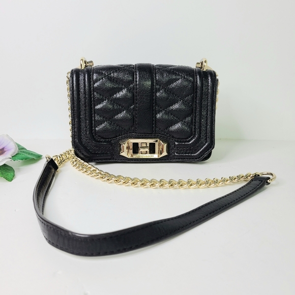 Rebecca Minkoff Handbags - Rebecca Minkoff Love Mini Black Quilted Crossbody Bag